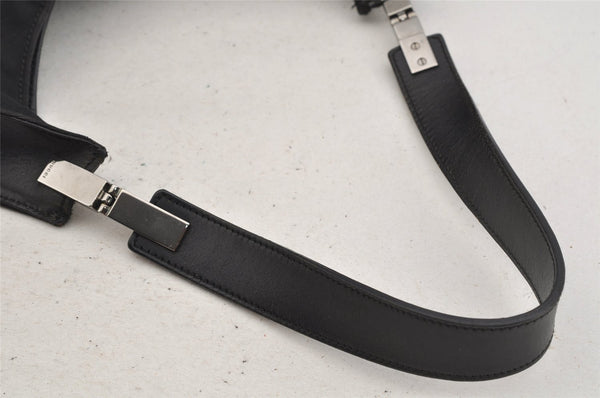 Authentic GUCCI Vintage Shoulder Bag Nylon Leather 0013767 Black 5749J