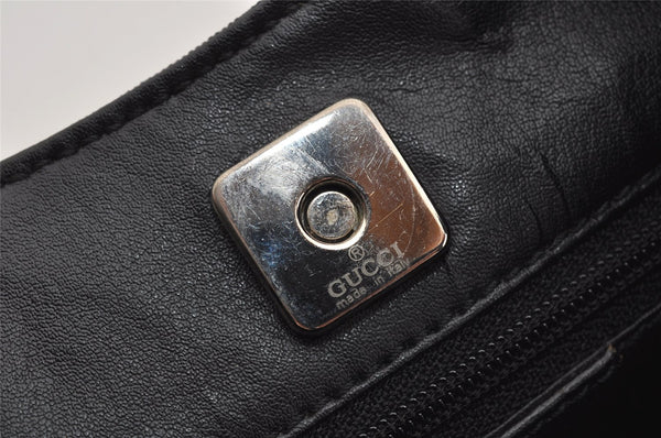 Authentic GUCCI Vintage Shoulder Bag Nylon Leather 0013767 Black 5749J