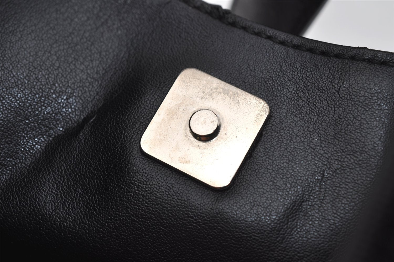 Authentic GUCCI Vintage Shoulder Bag Nylon Leather 0013767 Black 5749J