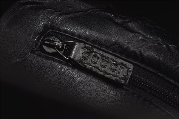 Authentic GUCCI Vintage Shoulder Bag Nylon Leather 0013767 Black 5749J