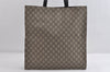 Authentic GUCCI Wolf Pattern 2Way Tote Bag GG PVC Leather 450950 Brown 5750I