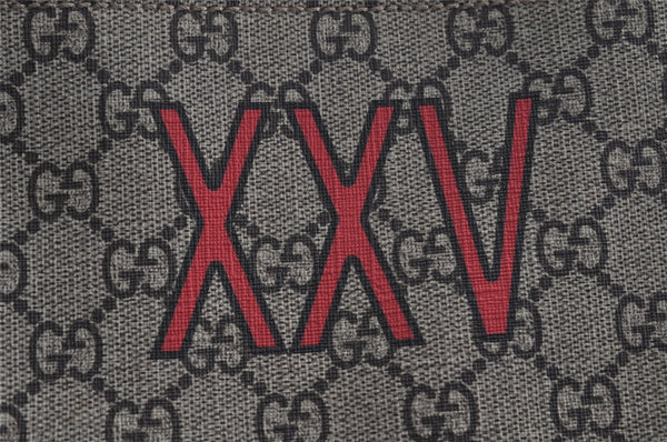 Authentic GUCCI Wolf Pattern 2Way Tote Bag GG PVC Leather 450950 Brown 5750I