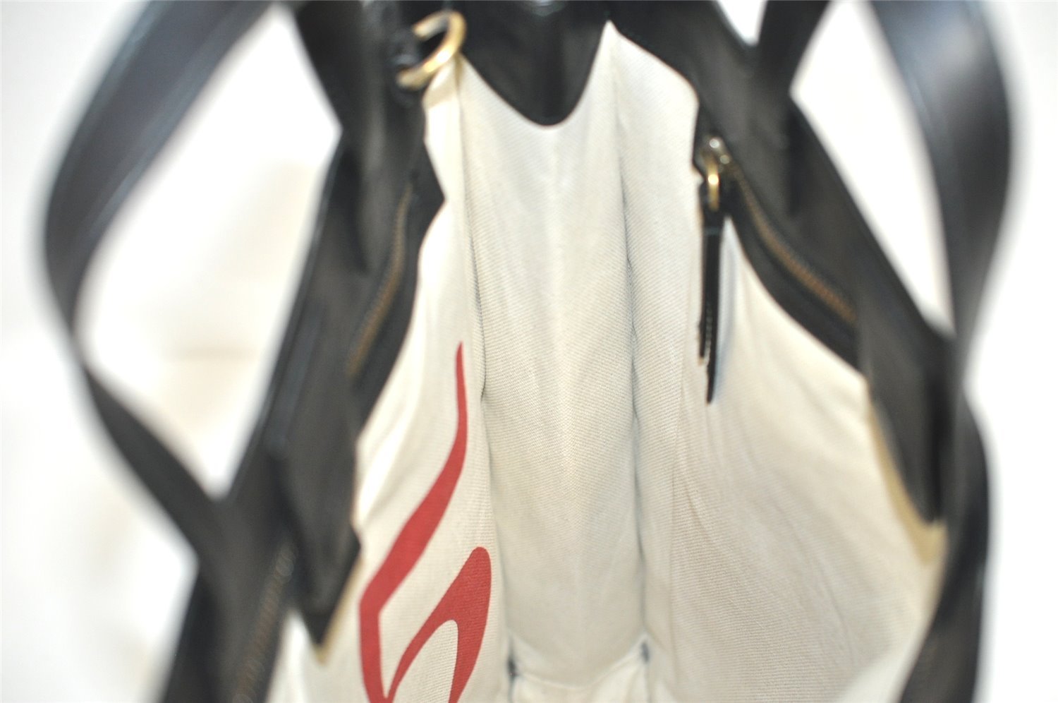 Authentic GUCCI Wolf Pattern 2Way Tote Bag GG PVC Leather 450950 Brown 5750I