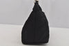 Authentic PRADA Vintage Nylon Tessuto Leather Hand Bag Pouch Purse Black 5750J