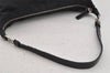 Authentic PRADA Vintage Nylon Tessuto Leather Hand Bag Pouch Purse Black 5750J