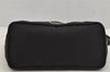 Authentic PRADA Vintage Nylon Tessuto Leather Hand Bag Pouch Purse Black 5750J