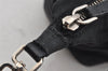 Authentic PRADA Vintage Nylon Tessuto Leather Hand Bag Pouch Purse Black 5750J