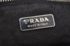 Authentic PRADA Vintage Nylon Tessuto Leather Hand Bag Pouch Purse Black 5750J