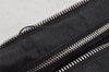 Authentic PRADA Vintage Nylon Tessuto Leather Hand Bag Pouch Purse Black 5750J