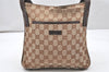 Authentic GUCCI Shoulder Cross Body Bag GG Canvas Leather 122793 Brown 5751K