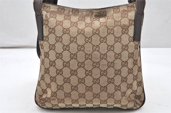 Authentic GUCCI Shoulder Cross Body Bag GG Canvas Leather 122793 Brown 5751K