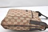 Authentic GUCCI Shoulder Cross Body Bag GG Canvas Leather 122793 Brown 5751K