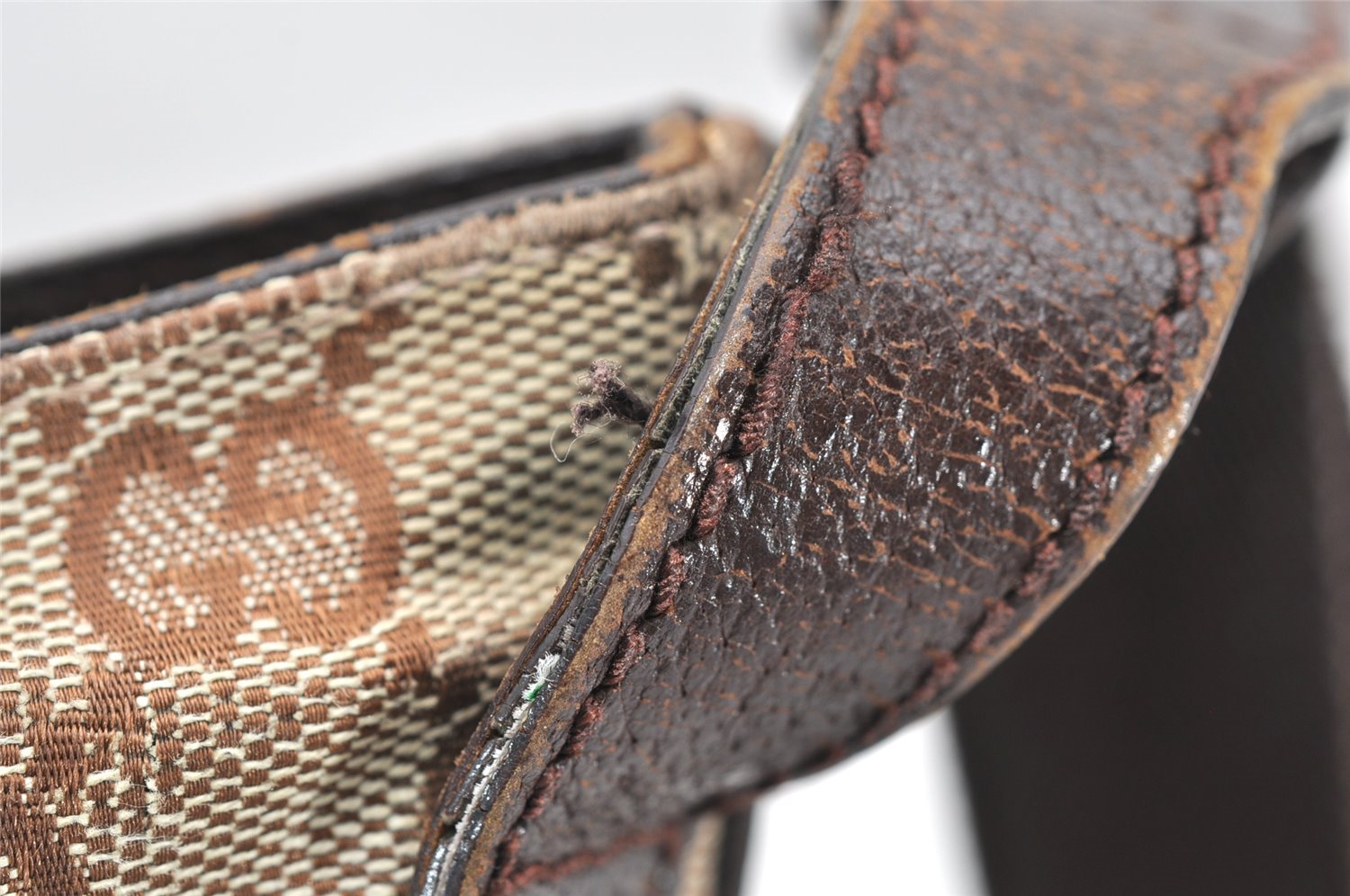 Authentic GUCCI Shoulder Cross Body Bag GG Canvas Leather 122793 Brown 5751K