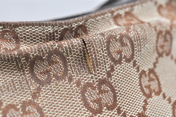 Authentic GUCCI Shoulder Cross Body Bag GG Canvas Leather 122793 Brown 5751K