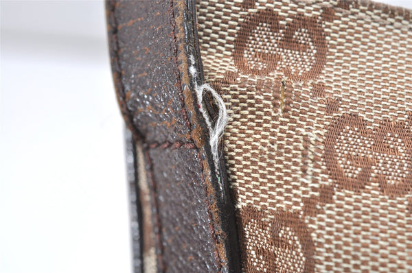 Authentic GUCCI Shoulder Cross Body Bag GG Canvas Leather 122793 Brown 5751K