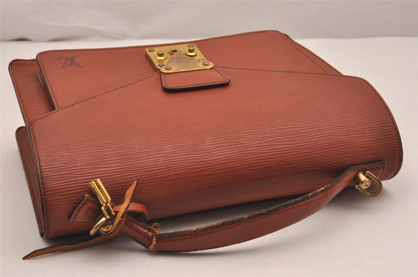 Auth Louis Vuitton Epi Monceau 2Way Shoulder Hand Bag Brown M52123 LV Junk 5752J