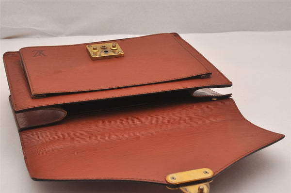 Auth Louis Vuitton Epi Monceau 2Way Shoulder Hand Bag Brown M52123 LV Junk 5752J