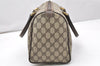 Authentic GUCCI Vintage Hand Boston Bag Purse GG PVC Leather Brown Junk 5752K