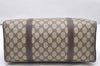 Authentic GUCCI Vintage Hand Boston Bag Purse GG PVC Leather Brown Junk 5752K