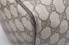 Authentic GUCCI Vintage Hand Boston Bag Purse GG PVC Leather Brown Junk 5752K