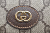 Authentic GUCCI Vintage Hand Boston Bag Purse GG PVC Leather Brown Junk 5752K