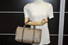 Authentic GUCCI Vintage Hand Boston Bag Purse GG PVC Leather Brown Junk 5752K