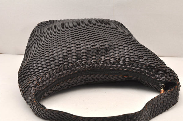 Authentic GUCCI Vintage Bamboo Shoulder Hand Bag Purse Leather Brown  5754K