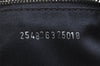 Authentic FENDI Zucchino Mamma Baguette Shoulder Bag Canvas Leather Navy 5755I