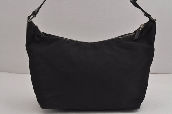 Authentic PRADA Nylon Tessuto Leather Shoulder Hand Bag Purse Black 5755J