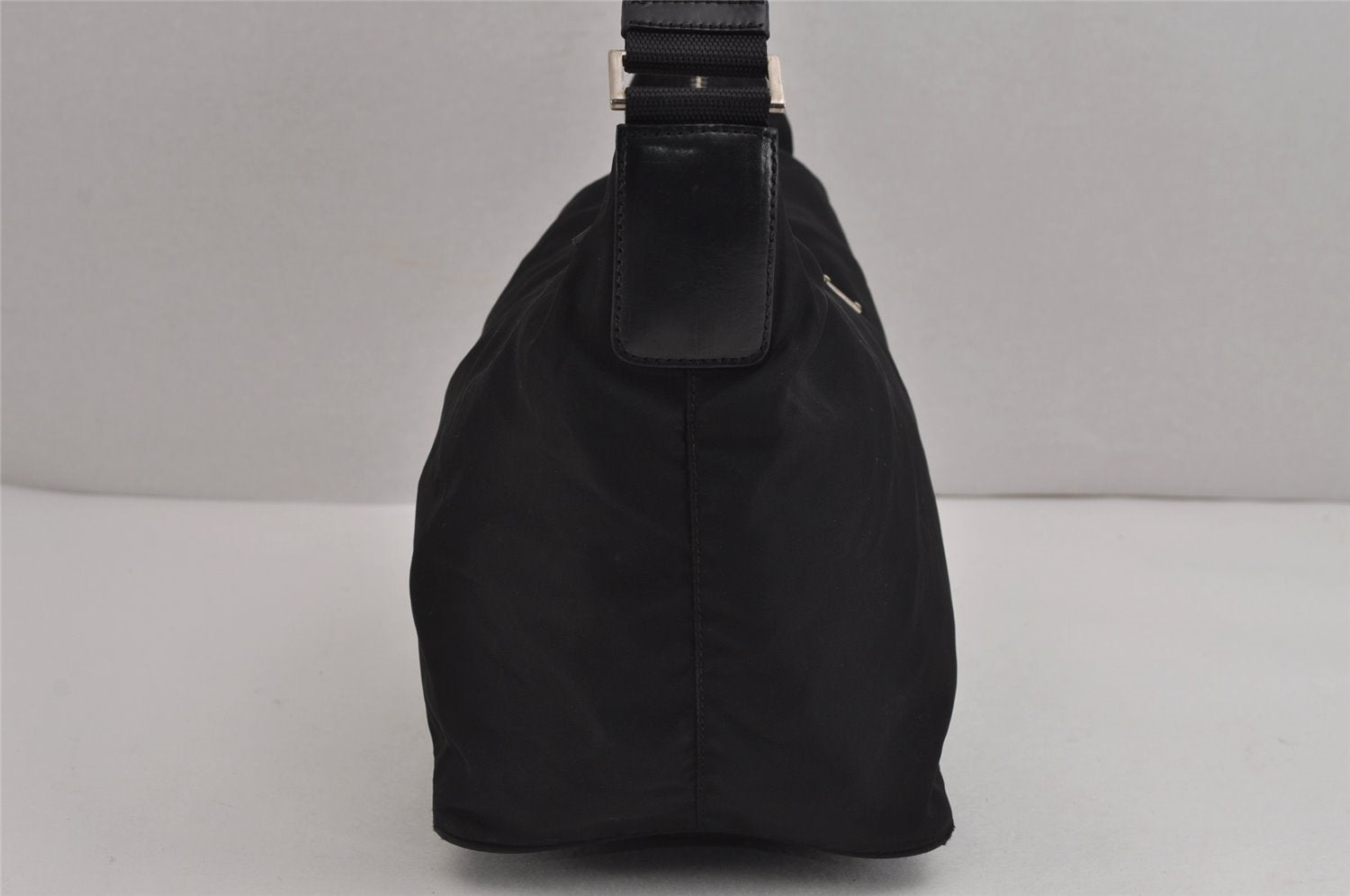 Authentic PRADA Nylon Tessuto Leather Shoulder Hand Bag Purse Black 5755J