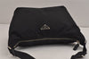 Authentic PRADA Nylon Tessuto Leather Shoulder Hand Bag Purse Black 5755J