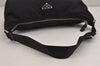 Authentic PRADA Nylon Tessuto Leather Shoulder Hand Bag Purse Black 5755J
