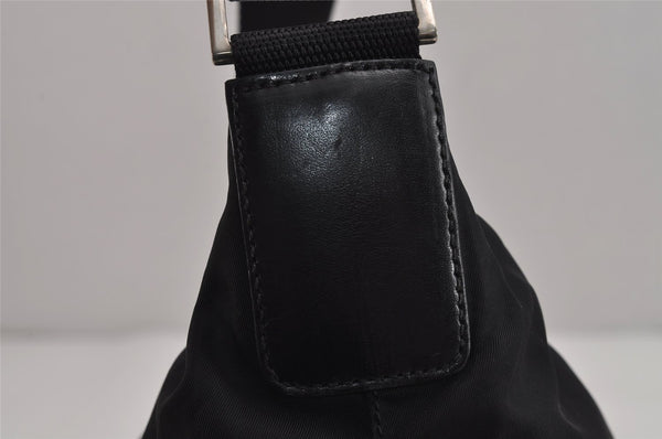 Authentic PRADA Nylon Tessuto Leather Shoulder Hand Bag Purse Black 5755J