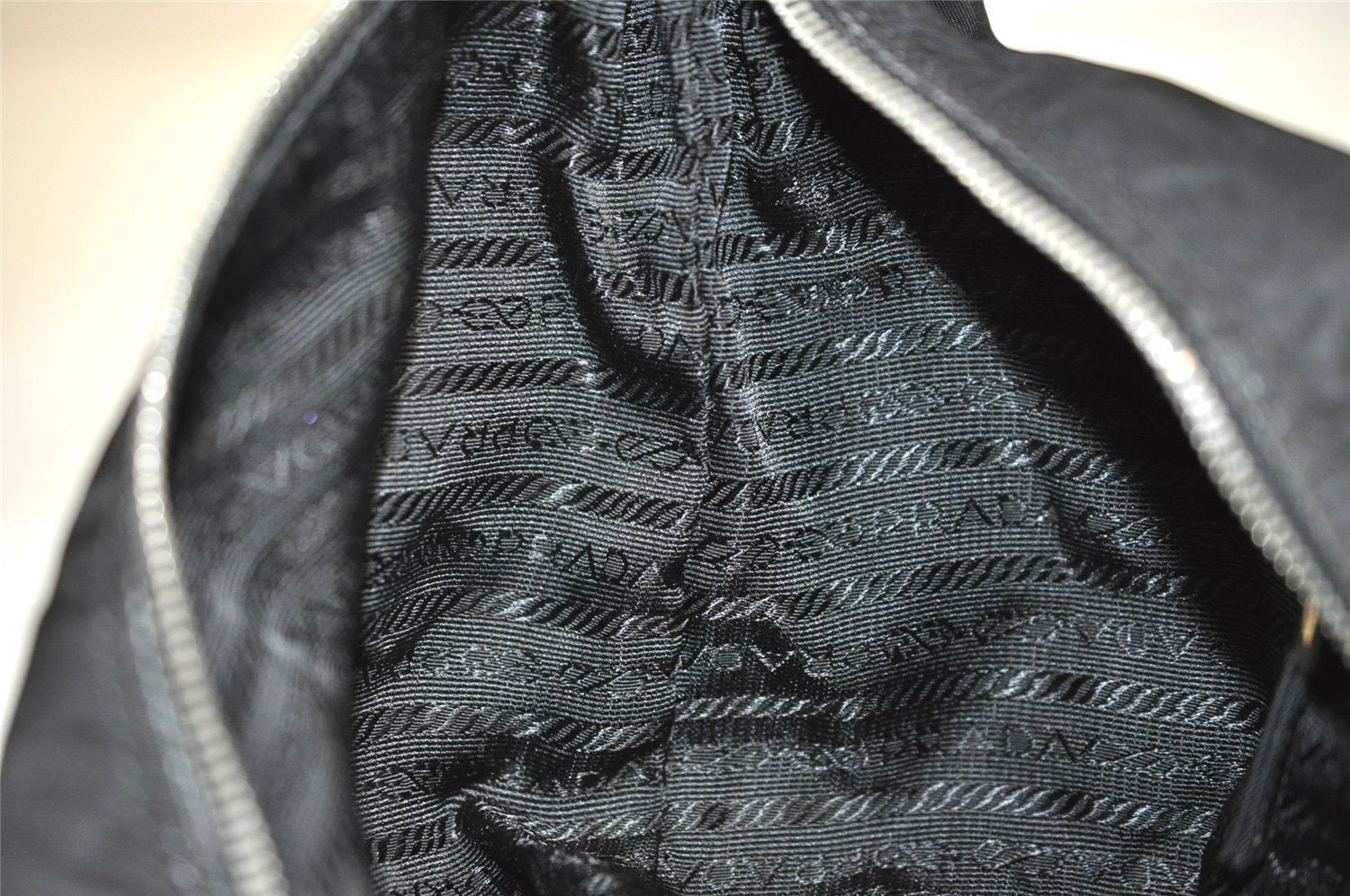 Authentic PRADA Nylon Tessuto Leather Shoulder Hand Bag Purse Black 5755J