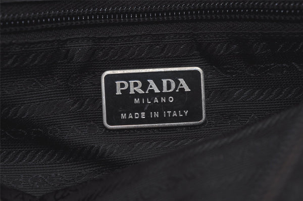 Authentic PRADA Nylon Tessuto Leather Shoulder Cross Body Bag Purse Black 5755K