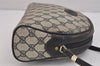Authentic GUCCI Shoulder Cross Body Bag Purse GG PVC Leather Navy Blue 5756J