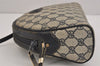 Authentic GUCCI Shoulder Cross Body Bag Purse GG PVC Leather Navy Blue 5756J