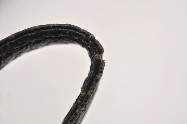 Authentic GUCCI Shoulder Cross Body Bag Purse GG PVC Leather Navy Blue 5756J