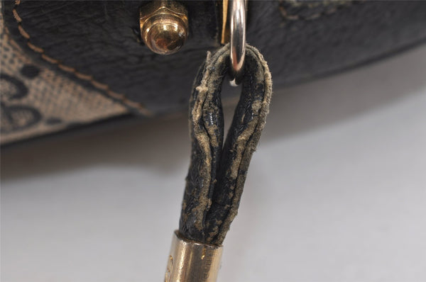 Authentic GUCCI Shoulder Cross Body Bag Purse GG PVC Leather Navy Blue 5756J