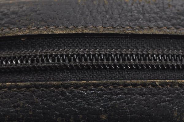 Authentic GUCCI Shoulder Cross Body Bag Purse GG PVC Leather Navy Blue 5756J