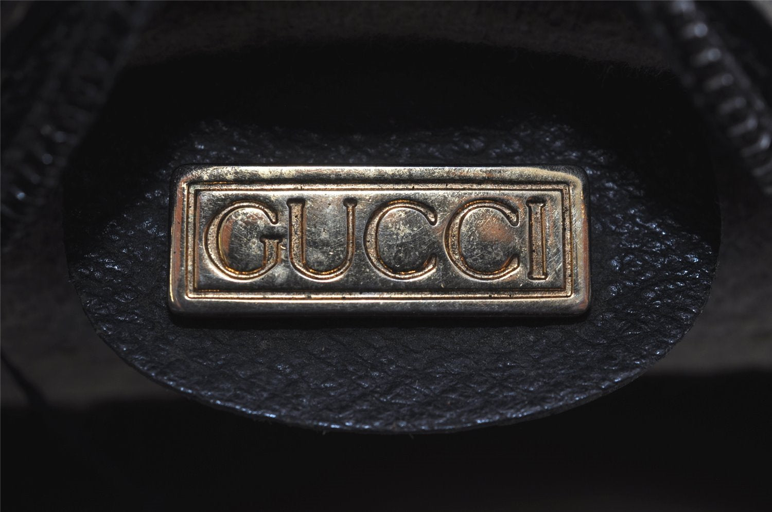 Authentic GUCCI Shoulder Cross Body Bag Purse GG PVC Leather Navy Blue 5756J