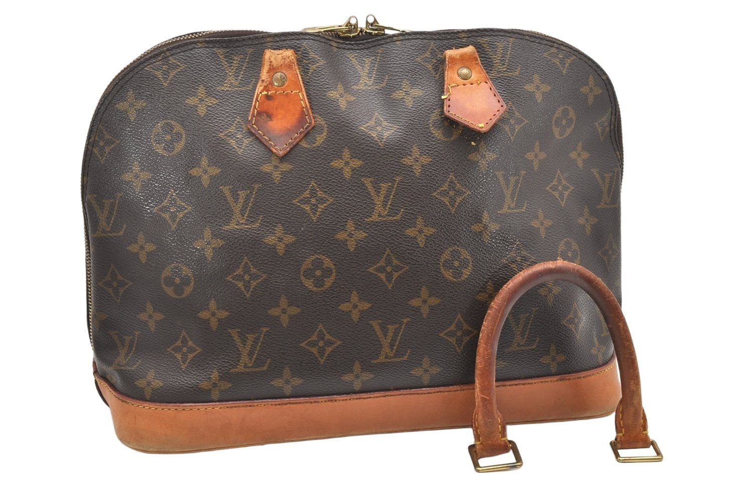 Authentic Louis Vuitton Monogram Alma Hand Bag Purse M51130 LV Junk 5756K