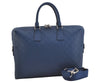 Auth Louis Vuitton Damier Infini Porte Documents Voyage Briefcase Blue 5757J