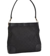 Authentic GUCCI Shoulder Hand Bag Purse GG Canvas Leather 0014231 Black 5758J