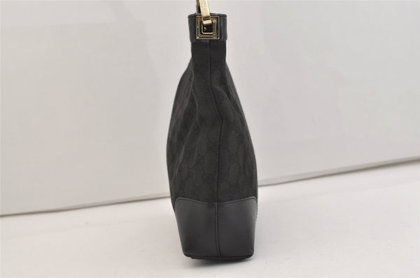 Authentic GUCCI Shoulder Hand Bag Purse GG Canvas Leather 0014231 Black 5758J