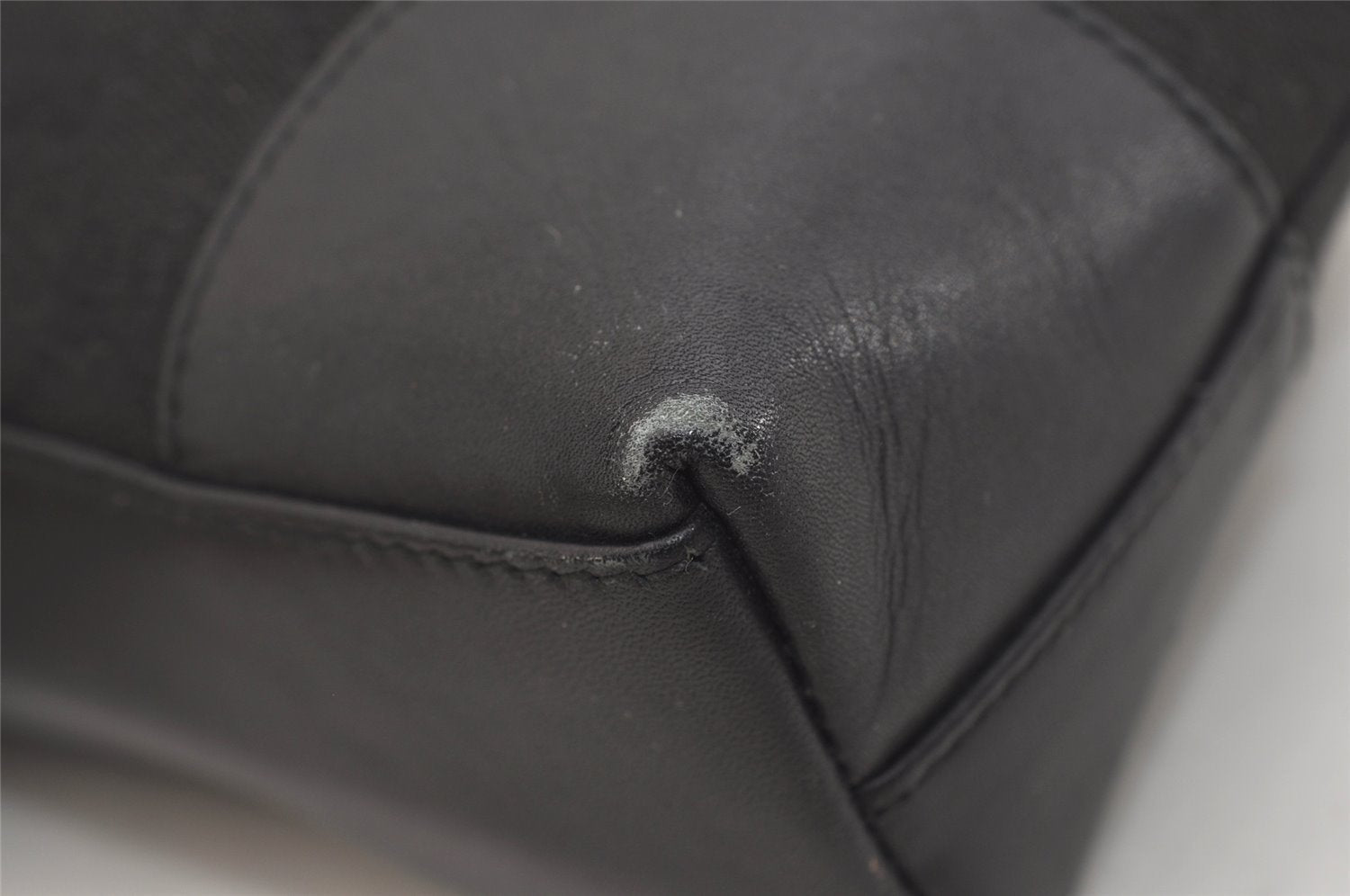 Authentic GUCCI Shoulder Hand Bag Purse GG Canvas Leather 0014231 Black 5758J