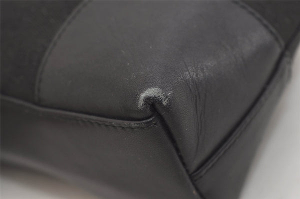 Authentic GUCCI Shoulder Hand Bag Purse GG Canvas Leather 0014231 Black 5758J