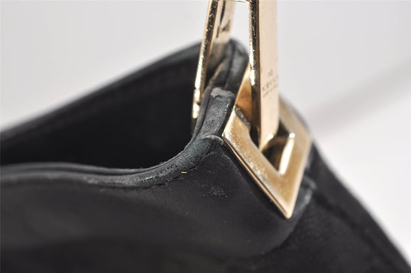 Authentic GUCCI Shoulder Hand Bag Purse GG Canvas Leather 0014231 Black 5758J