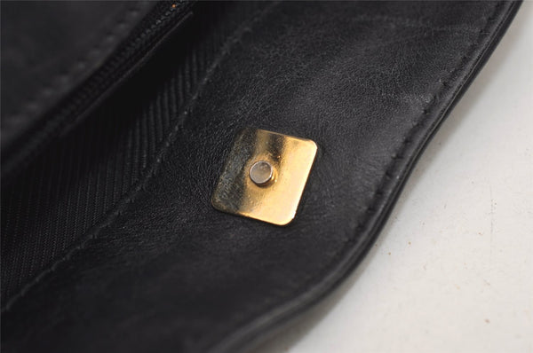 Authentic GUCCI Shoulder Hand Bag Purse GG Canvas Leather 0014231 Black 5758J