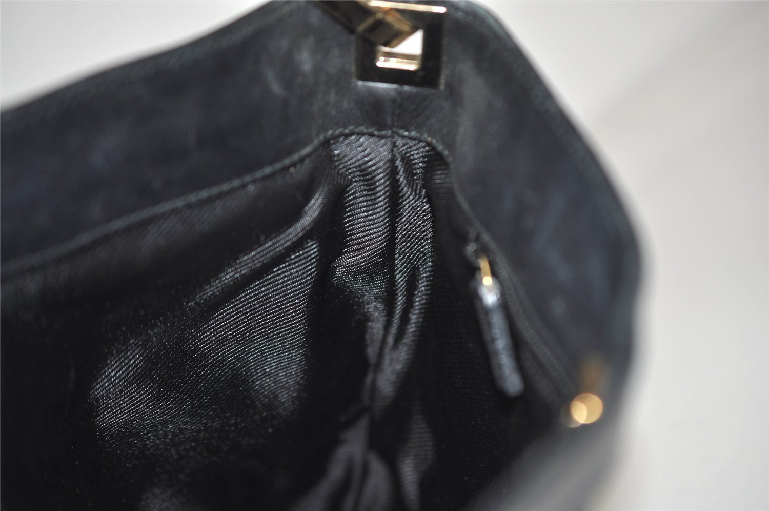 Authentic GUCCI Shoulder Hand Bag Purse GG Canvas Leather 0014231 Black 5758J